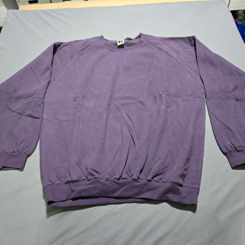 new deadstock Russell Athletic Sweatshirt Mens XL Purple Crewneck  Fleece